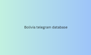Bolivia telegram database