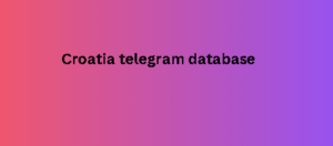 Croatia telegram database