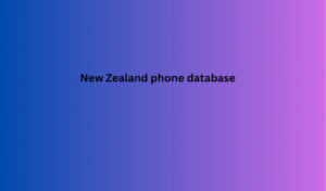 New Zealand phone database